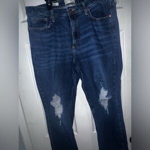 Universal Thread Dark Blue Distressed Skinny Jeans